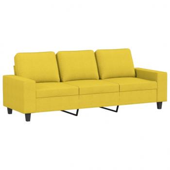 3-Sitzer-Sofa Hellgelb 180 cm Stoff