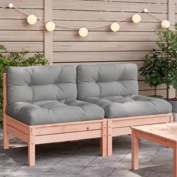 ARDEBO.de - Gartensofa ohne Armlehnen mit Kissen 2Stk. Massivholz Douglasie