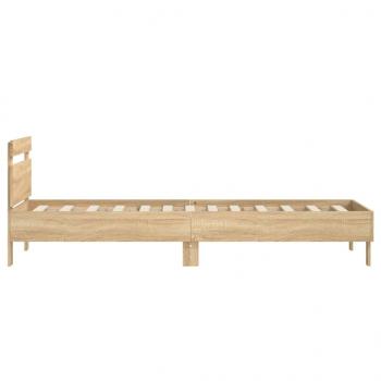 Bettgestell mit Kopfteil Sonoma-Eiche 90x190 cm Holzwerkstoff