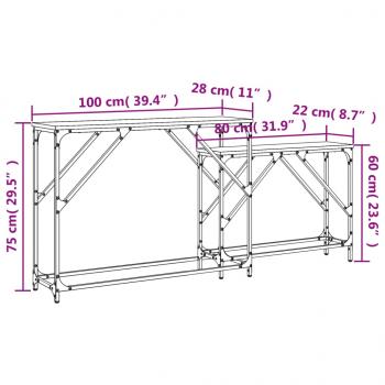 Konsolentische 2 Stk. Braun Eichen-Optik Holzwerkstoff