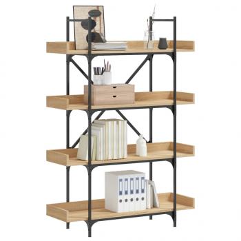 ARDEBO.de - Bücherregal 4 Böden Sonoma-Eiche 100x33x145,5 cm Holzwerkstoff