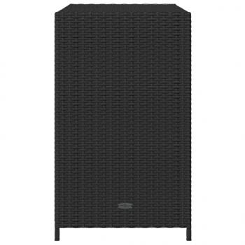 Gartenschrank Schwarz 83x45x76 cm Poly Rattan