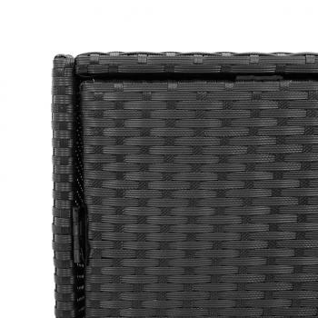 Gartenschrank Schwarz 55x59x69 cm Poly Rattan