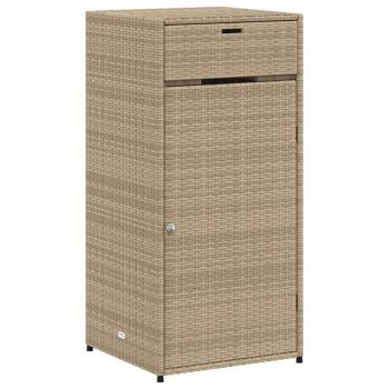 Gartenschrank Beige 55x55x111 cm Poly Rattan