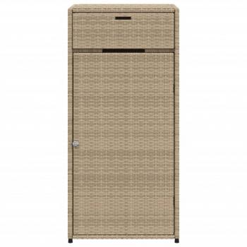 Gartenschrank Beige 55x55x111 cm Poly Rattan