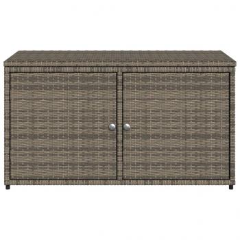 Gartenschrank Grau 110x55x60,5 cm Poly Rattan