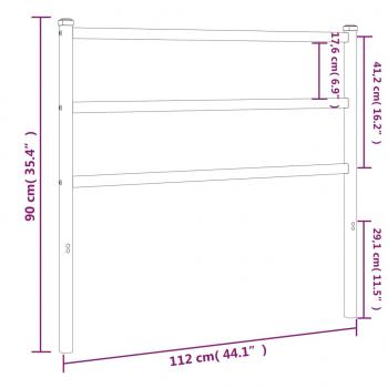 Kopfteil Metall Weiß 107 cm