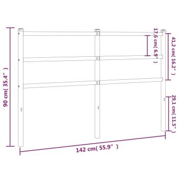 Kopfteil Metall Weiß 135 cm