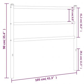 Kopfteil Metall Schwarz 100 cm