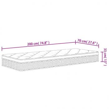 Matratze Taschenfederkern Medium Plus 70x200 cm