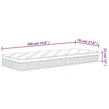 Matratze Taschenfederkern Medium Plus 70x200 cm