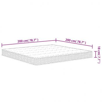 Matratze Bonnell-Federkern Mittel 200x200 cm
