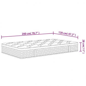 Matratze Taschenfederkern Medium Plus 120x200 cm