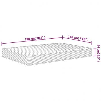 Matratze Schaumstoff Mittelweich 140x190 cm