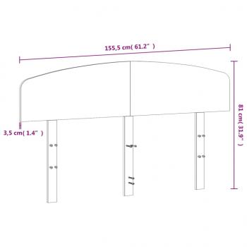 Kopfteil 150 cm Massivholz Kiefer