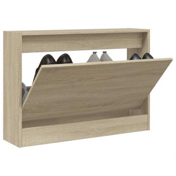 ARDEBO.de - Schuhschrank Sonoma-Eiche 80x21x57 cm Holzwerkstoff