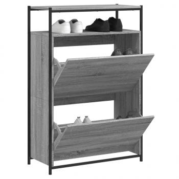 ARDEBO.de - Schuhschrank Grau Sonoma 75x34x112 cm Holzwerkstoff