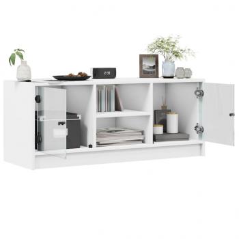 TV-Schrank mit Glastüren Weiß 102x37x42 cm