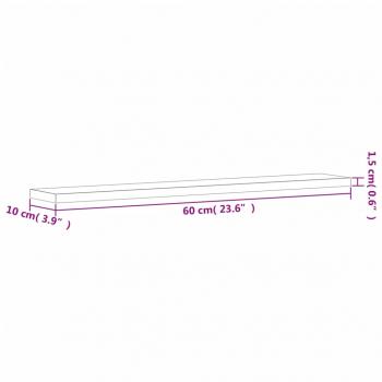 Wandregale 4 Stk. Grau Sonoma 60x10x1,5 cm Holzwerkstoff