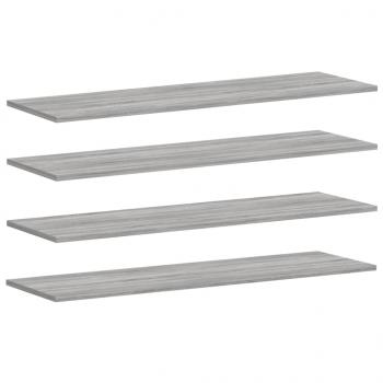 Wandregale 4 Stk. Grau Sonoma 100x30x1,5 cm Holzwerkstoff