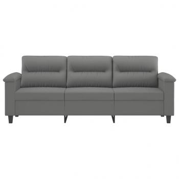 3-Sitzer-Sofa Dunkelgrau 180 cm Mikrofasergewebe