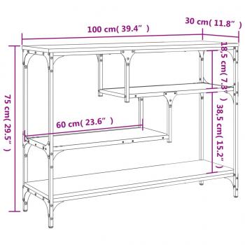 Konsolentisch Sonoma-Eiche 100x30x75 cm Holzwerkstoff