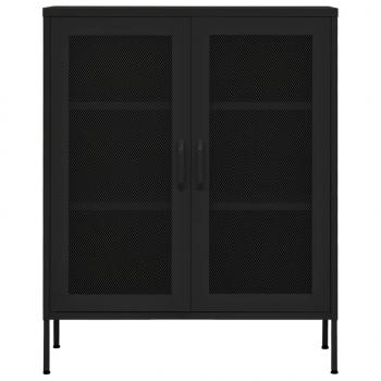 Lagerschrank Schwarz 80x35x101,5 cm Stahl    