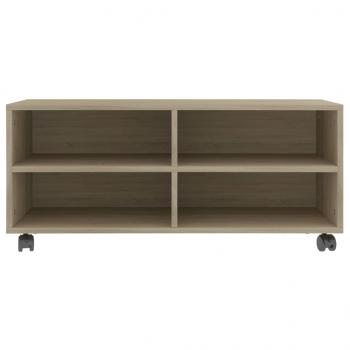 TV-Schrank mit Rollen Sonoma-Eiche 90x35x35 cm Holzwerkstoff