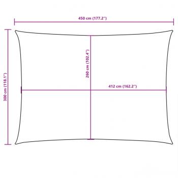 Sonnensegel Oxford-Gewebe Rechteckig 3x4,5 m Terrakotta-Rot