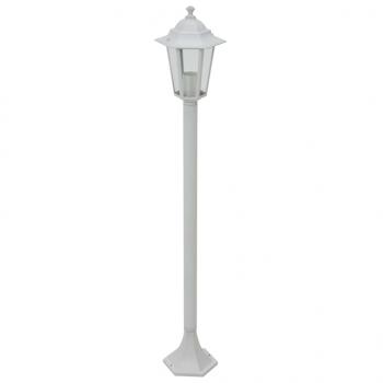 Garten-Pollerleuchte 6 Stk. E27 110 cm Aluminium Weiß 