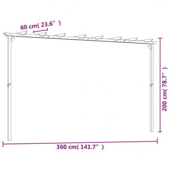 Garten-Pergola Kiefernholz Imprägniert 360x200x60 cm