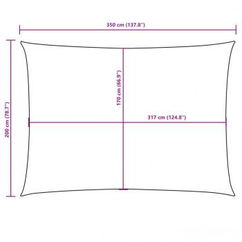 Sonnensegel Oxford-Gewebe Rechteckig 2x3,5 m Anthrazit