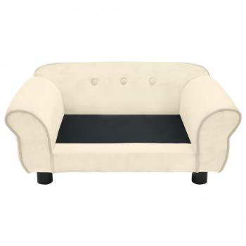 Hundesofa Creme 72x45x30 cm Plüsch