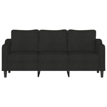 3-Sitzer-Sofa Schwarz 180 cm Stoff