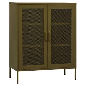 Lagerschrank Olivgrün 80x35x101,5 cm Stahl    