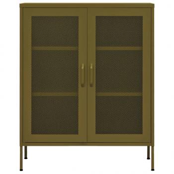 Lagerschrank Olivgrün 80x35x101,5 cm Stahl    