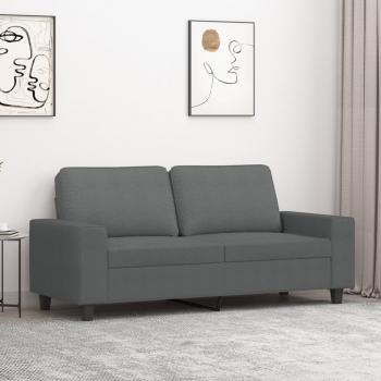 ARDEBO.de - 2-Sitzer-Sofa Dunkelgrau 140 cm Stoff