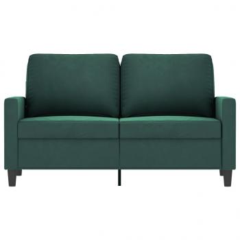 2-Sitzer-Sofa Dunkelgrün 120 cm Samt