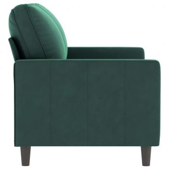 2-Sitzer-Sofa Dunkelgrün 120 cm Samt