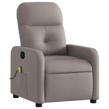 Massagesessel Taupe Stoff