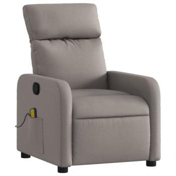 Massagesessel Taupe Stoff