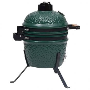 2-in-1 Kamado-Grill Smoker Keramik 56 cm Grün