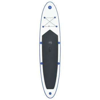 Aufblasbares SUP-Board mit Segel Set Blau und Weiß