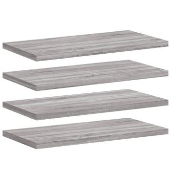 Wandregale 4 Stk. Grau Sonoma 40x20x1,5 cm Holzwerkstoff