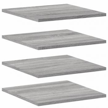 Wandregale 4 Stk. Grau Sonoma 40x40x1,5 cm Holzwerkstoff