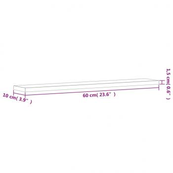 Wandregale 4 Stk. Braun Eichen-Optik 60x10x1,5 cm Holzwerkstoff