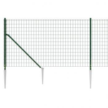 Maschendrahtzaun mit Bodenhülsen Grün 0,8x10 m