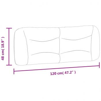 Kopfteil-Kissen Hellgrau 120 cm Stoff