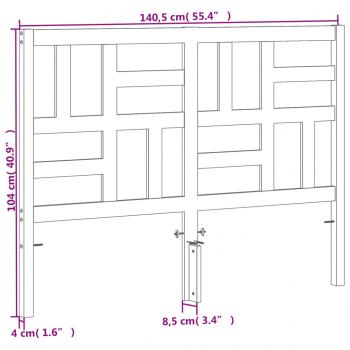 Kopfteil Wachsbraun 135 cm Massivholz Kiefer