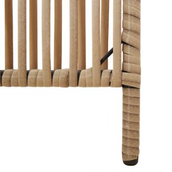 Paravent 6-tlg. Beige Poly Rattan